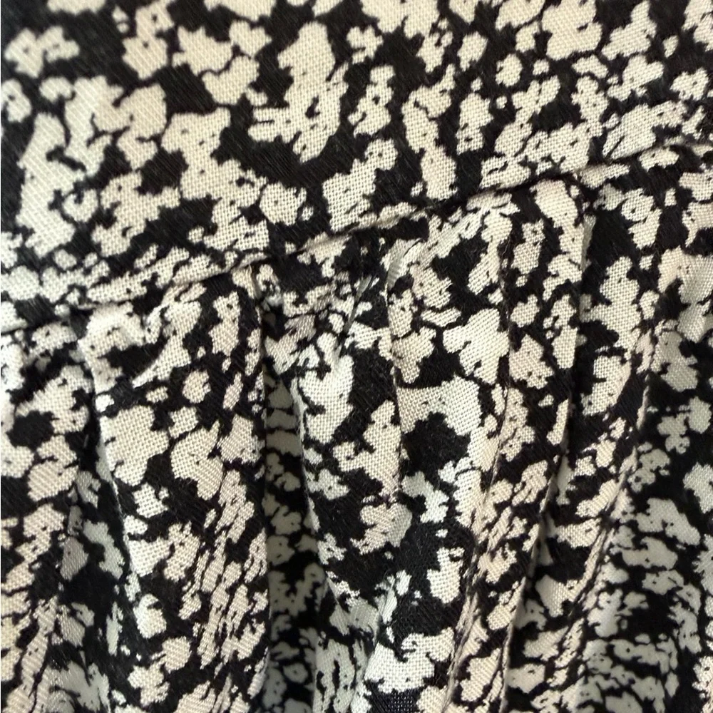 Free People Black and White Backless Puff Sleeve Mini Dress - Picture 8 of 11